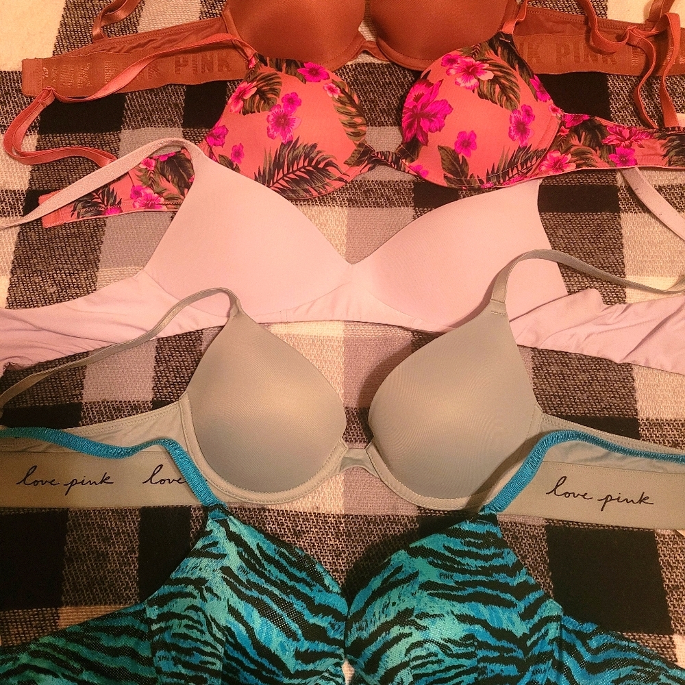 PINK Victoria's secret bra bundle 32A